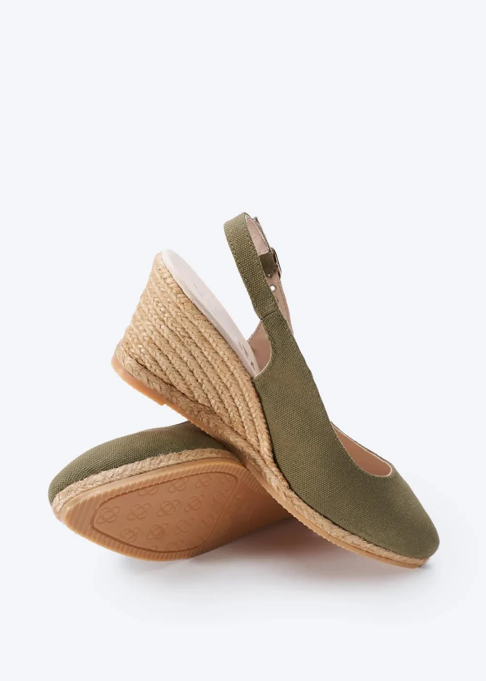 VISCATA Palomera Women's Sandals Espadrille Canvas Slingback Buckle Wedges