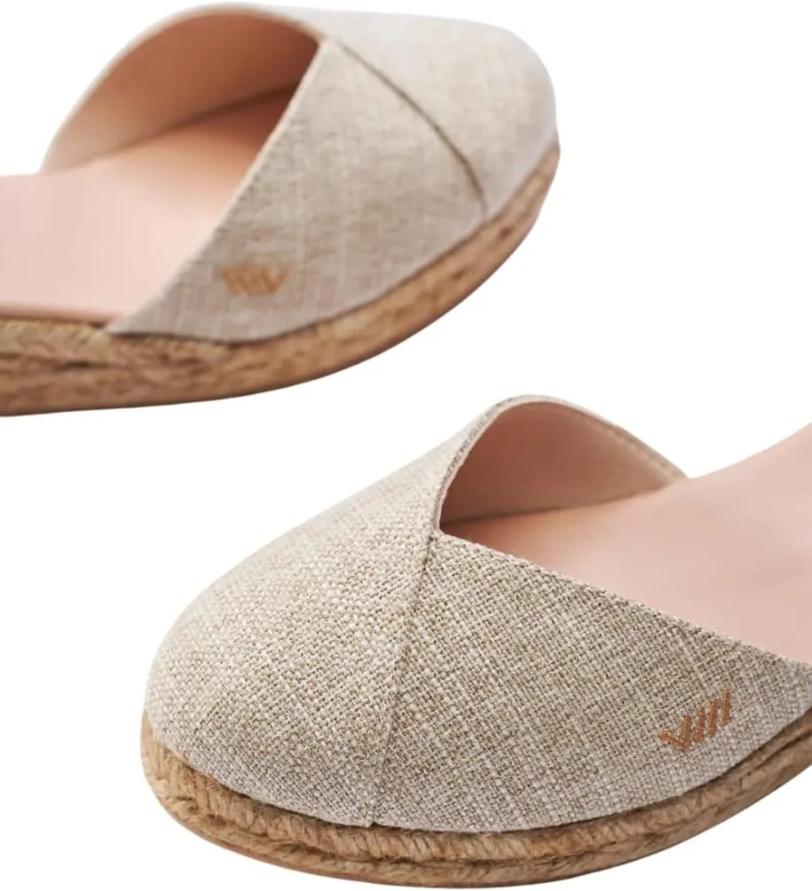 Viscata Pubol Espadrille Canvas Low Wedges with Ankle Strap Spain Handmade 2” Heel Women's Sandals with Breathable Organic Cotton Canvas and 100% Natural Jute for all Occasions: Casual, Work, Party