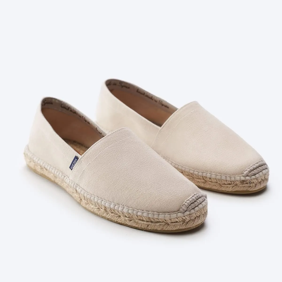 VISCATA Sitges Espadrille Canvas Spain Handmade Men's Shoes with Breathable Organic Cotton Canvas 100% Natural Jute Midsole and Durable Rubber Sole for All Casual Occasions