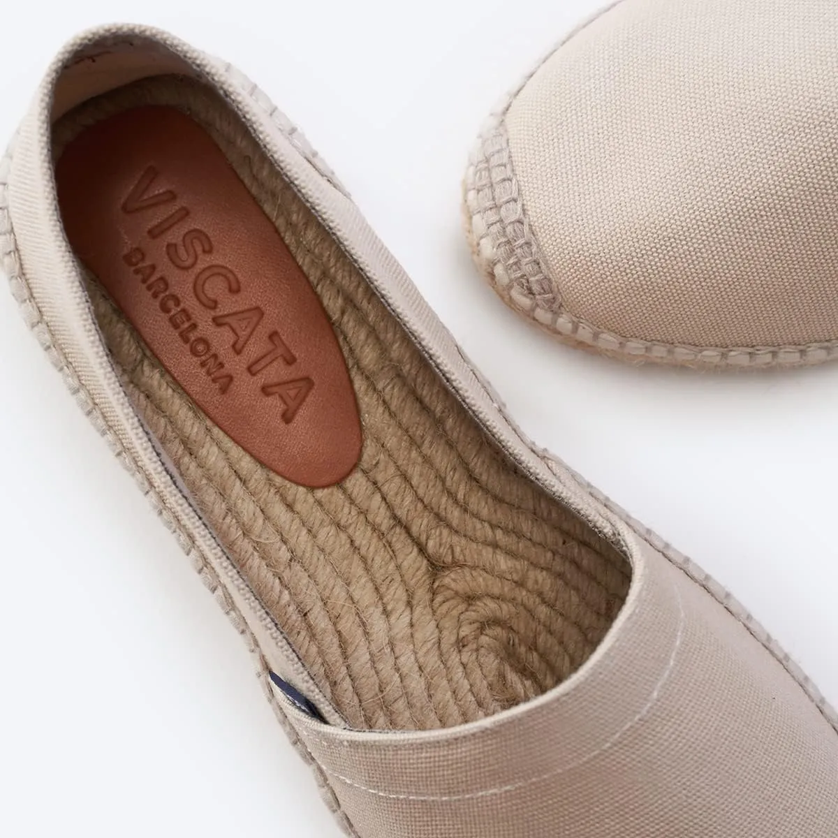 VISCATA Sitges Espadrille Canvas Spain Handmade Men's Shoes with Breathable Organic Cotton Canvas 100% Natural Jute Midsole and Durable Rubber Sole for All Casual Occasions