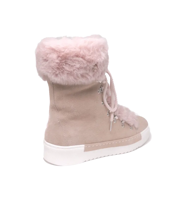 Weather Cecelia New Himalaya Global selection Seymore Boots Fur Lace York Pink Sneaker Special deal Up Fashion