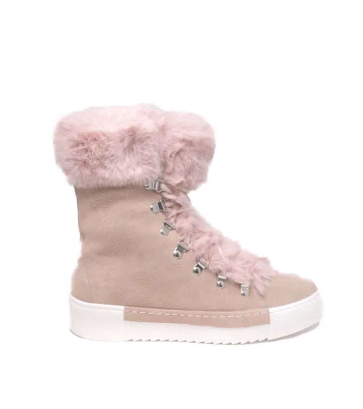 Weather Cecelia New Himalaya Global selection Seymore Boots Fur Lace York Pink Sneaker Special deal Up Fashion