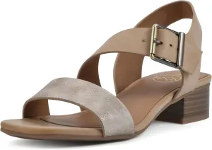 WHITE MOUNTAIN Women's Albatas Low Block Heel Sandal