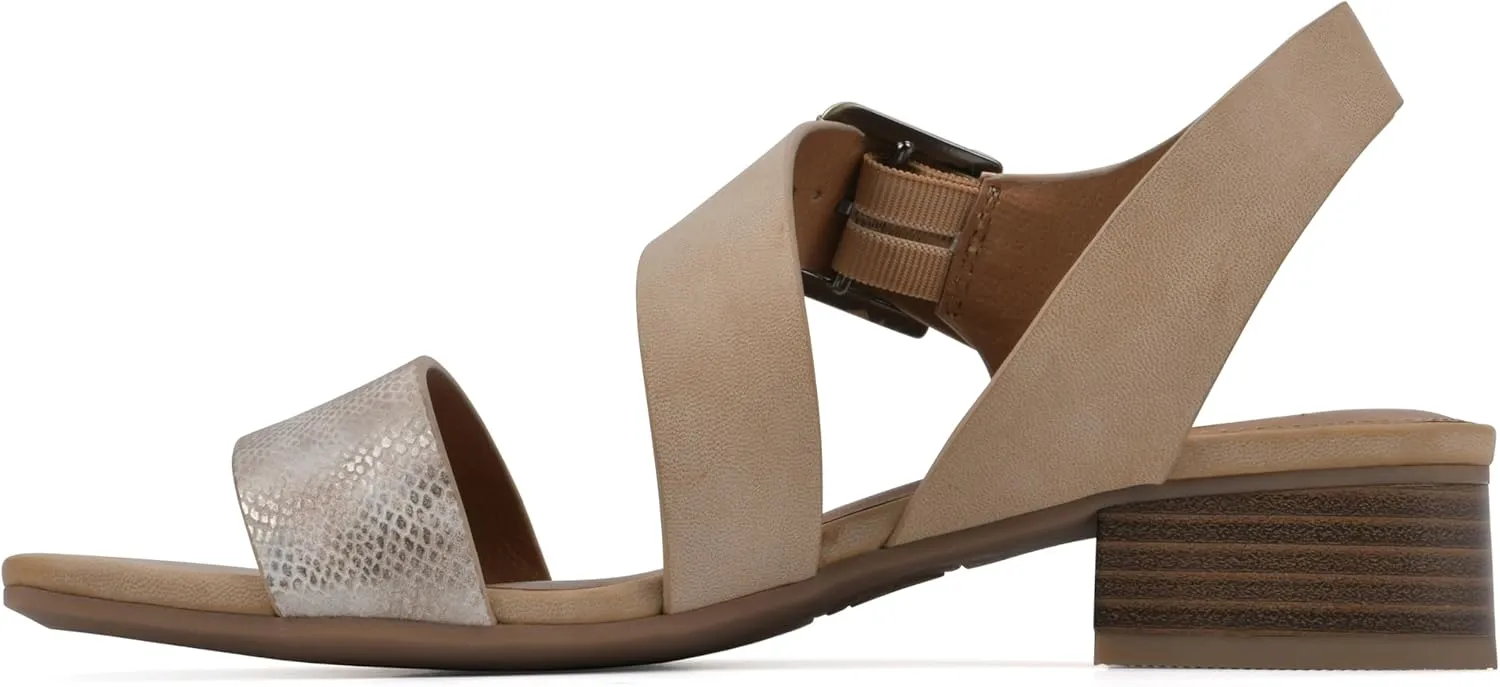 WHITE MOUNTAIN Women's Albatas Low Block Heel Sandal