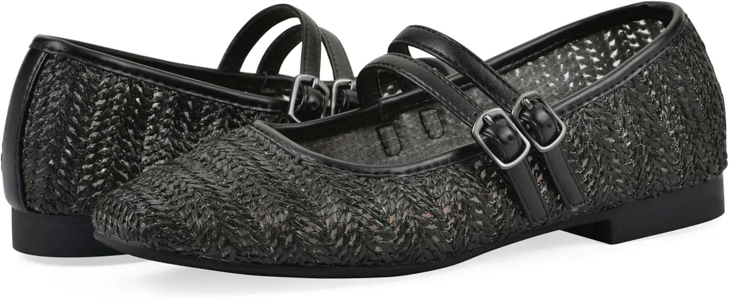 WHITE MOUNTAIN Women's Bocage Double-Strap Flat