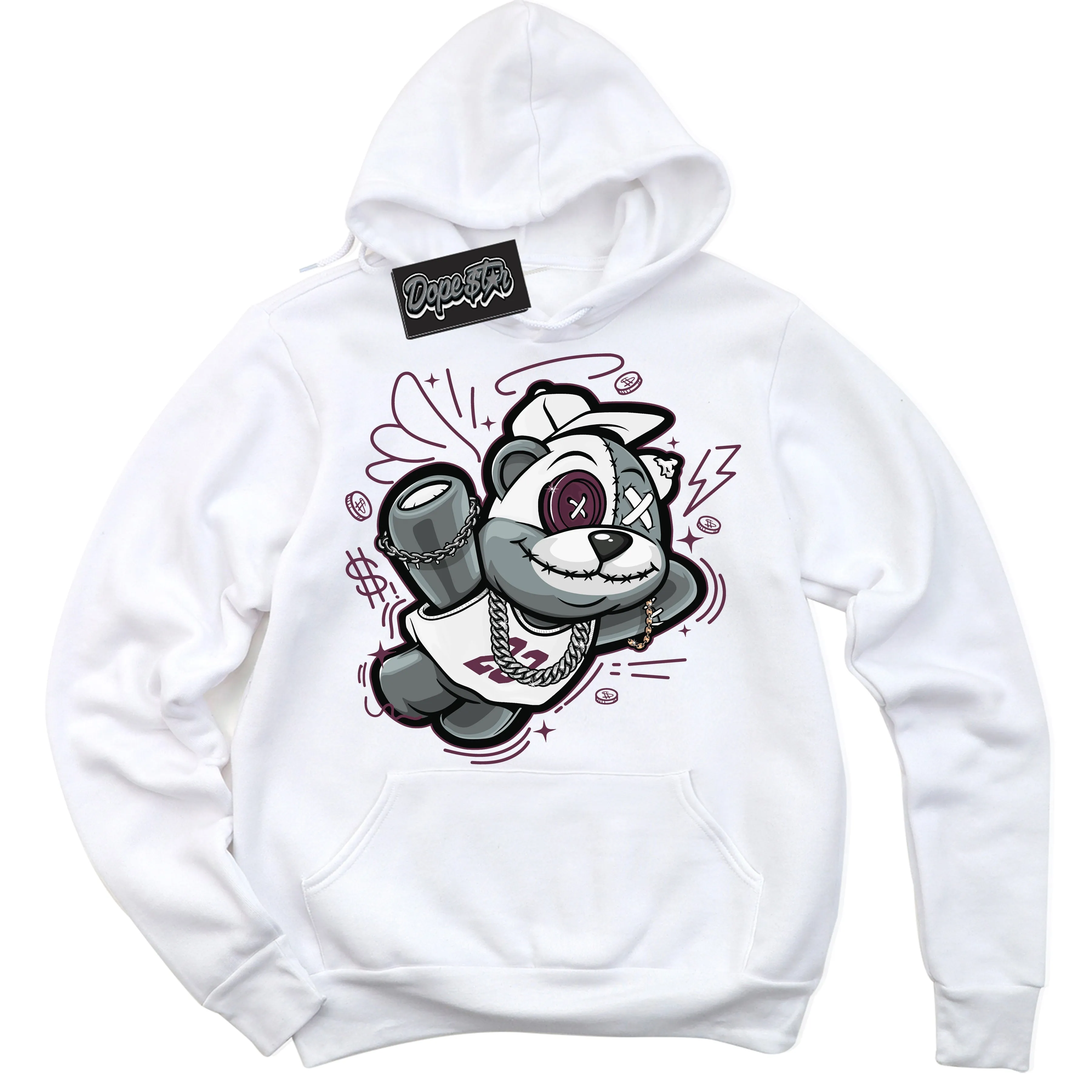 White Viotech Dunks Sneaker Hoodie Slam Dunk Bear Graphic