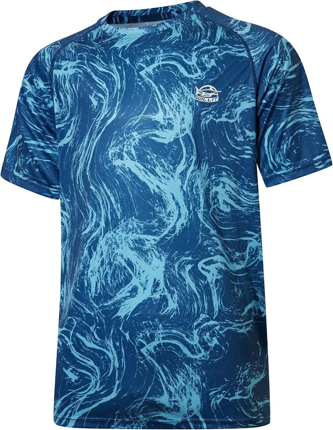 Willit Men's Rashguard Swim Shirt Short Sleeve UPF 50  Sun Protection Shirt SPF Quick Dry Water Shirt