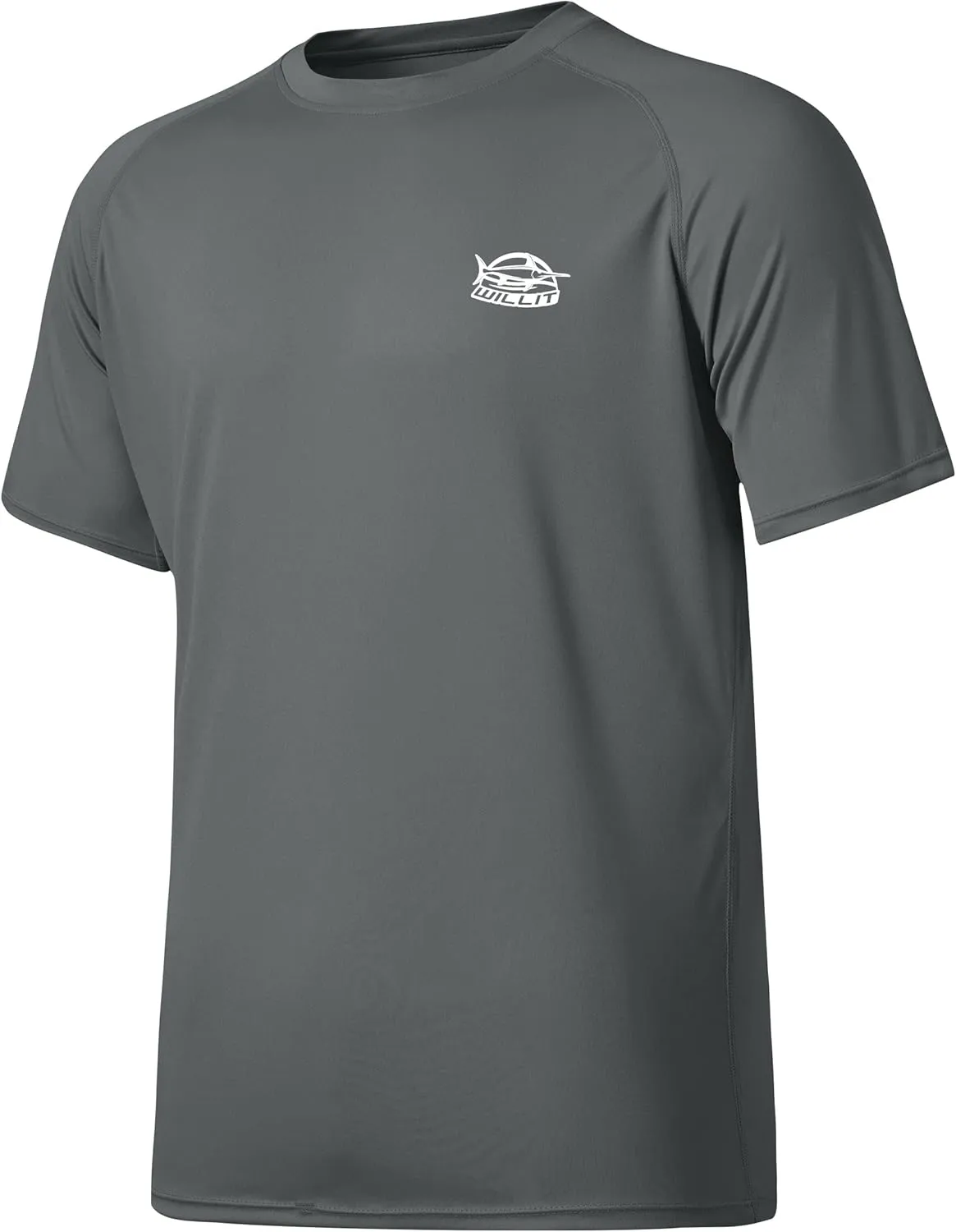 Willit Men's Rashguard Swim Shirt Short Sleeve UPF 50  Sun Protection Shirt SPF Quick Dry Water Shirt