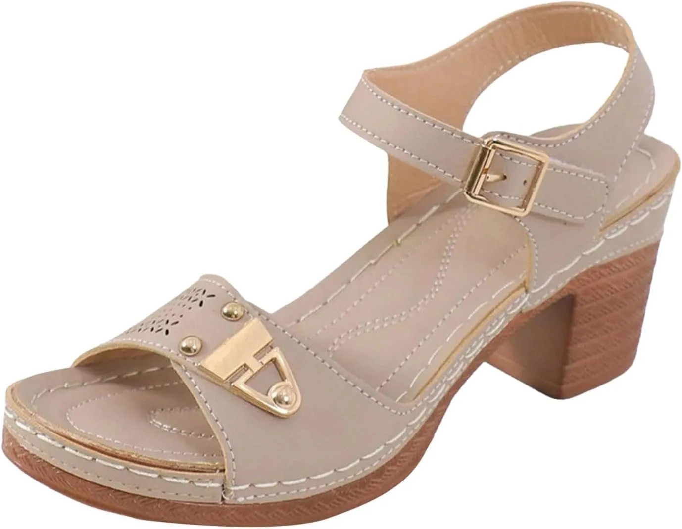 Women Dressy Summer Wedge Sandals, Womens Espadrille Sandals Open Toe Ankle Strap Platform Wedge High Heels Outdoor Casual Summer Dress Shoes