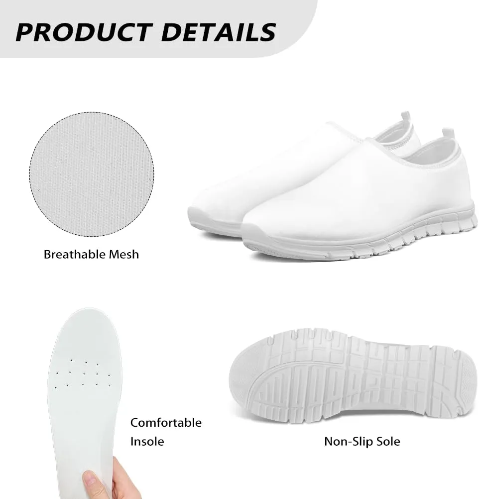 Women's American Flag Sneaker Slip On Low Top Soft Casual Breathable Mesh Outdoor Lightweight Flat Walking Sneaker