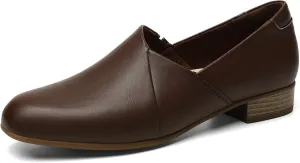 Women's Classic Comfort Dress Shoes Casual Leather Loafers Flats Cute Versatile Slip-Ons Everyday Work Shoes