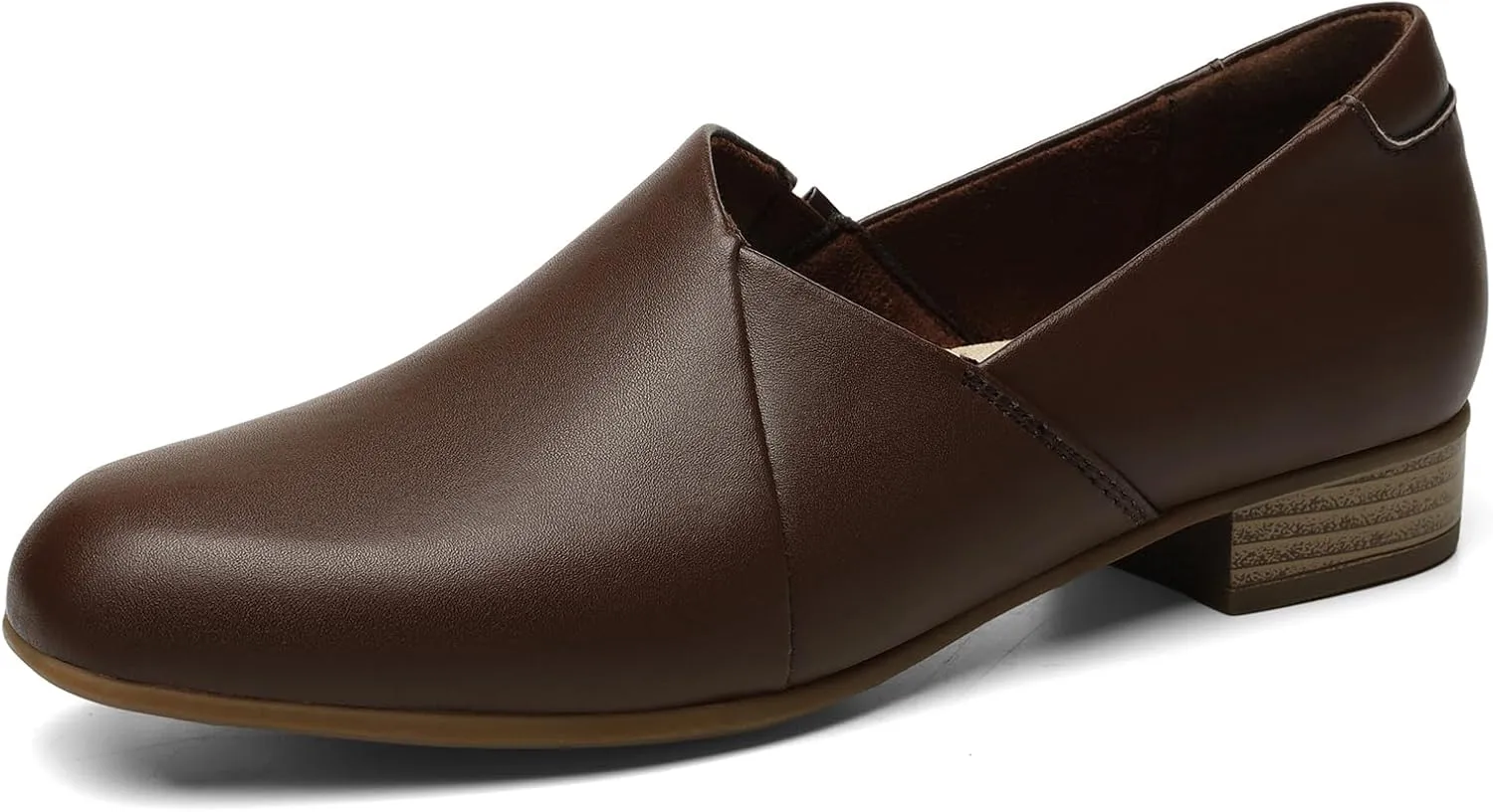 Women's Classic Comfort Dress Shoes Casual Leather Loafers Flats Cute Versatile Slip-Ons Everyday Work Shoes