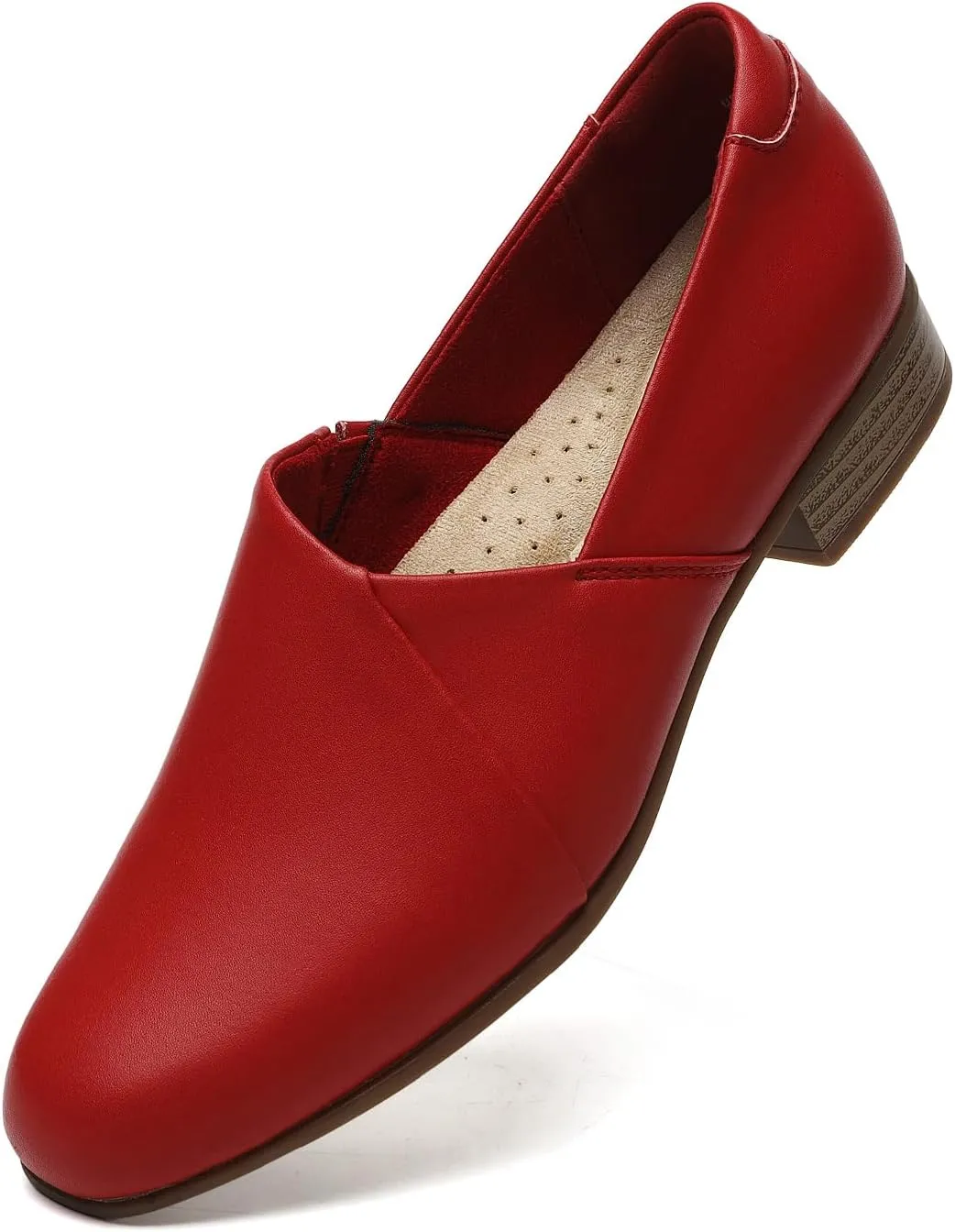 Women's Classic Comfort Dress Shoes Casual Leather Loafers Flats Cute Versatile Slip-Ons Everyday Work Shoes