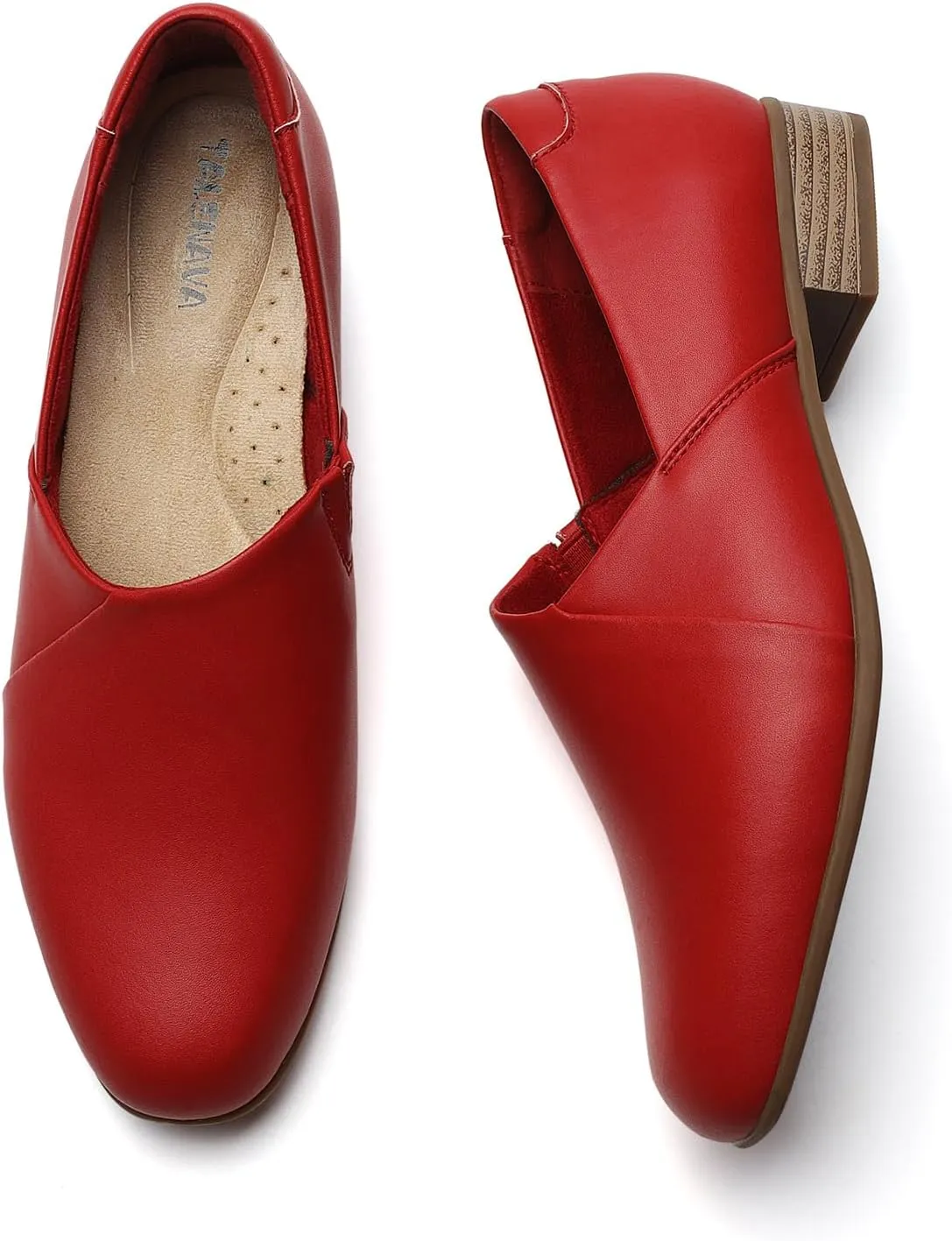 Women's Classic Comfort Dress Shoes Casual Leather Loafers Flats Cute Versatile Slip-Ons Everyday Work Shoes