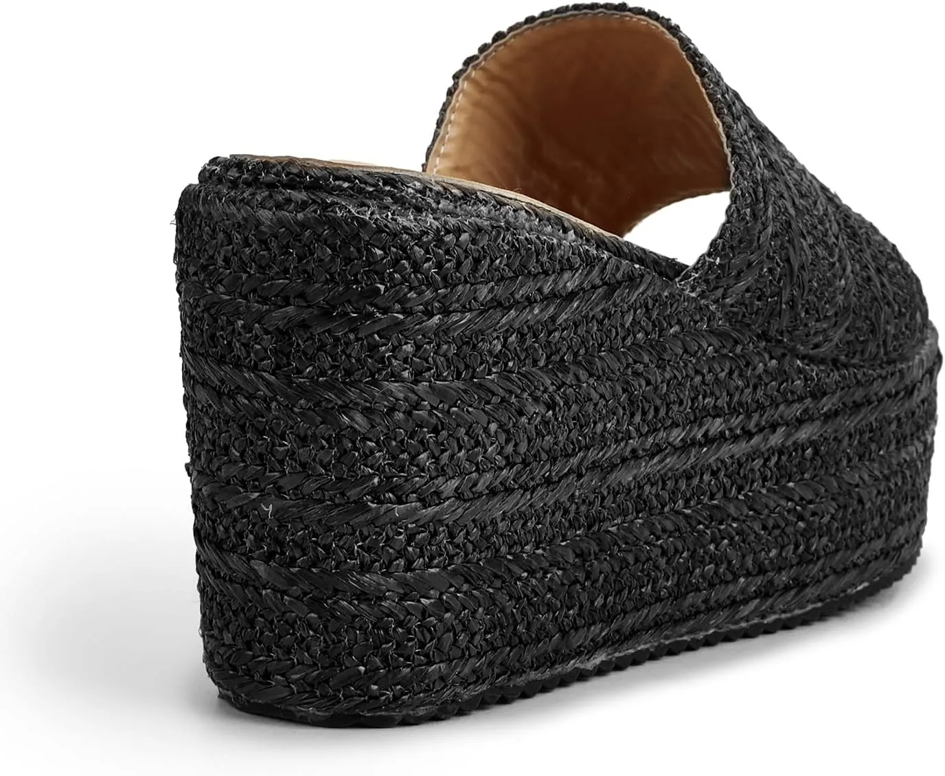 Womens Espadrille Platform Wedge Sandal Open Toe High Heel Elastic Ankle Strap Wedges