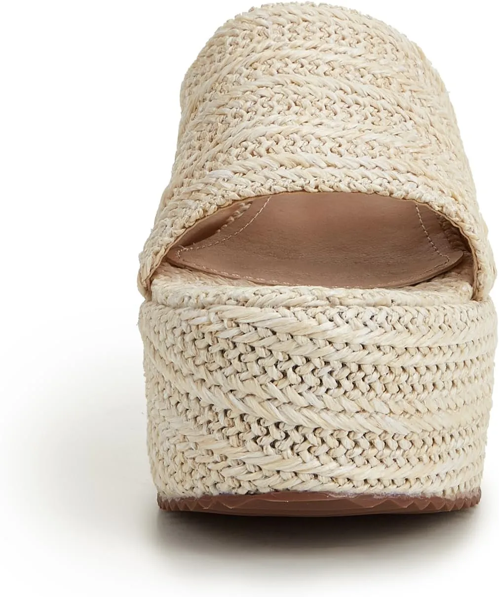 Womens Espadrille Platform Wedge Sandal Open Toe High Heel Elastic Ankle Strap Wedges