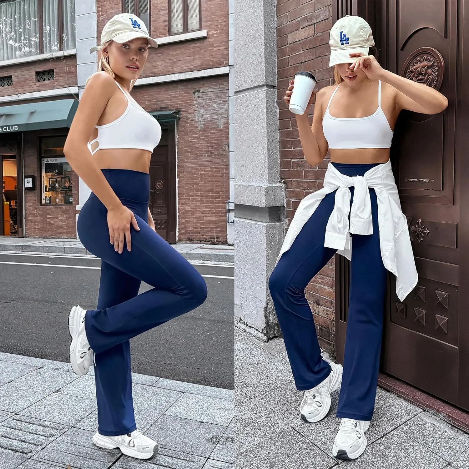 Women's High Waisted Flare Leggings with Tummy Control, Running Workout Yoga Pants Casual Bootcut Pants