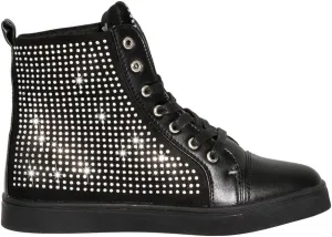 Womens Rhinestone Shoes High Top Dance Sneakers