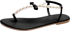 Womens Sandals Retro Slip on Peep Toe Flip Flop Breathable Pluse Size Flat Sandals Dress Beach Shoes