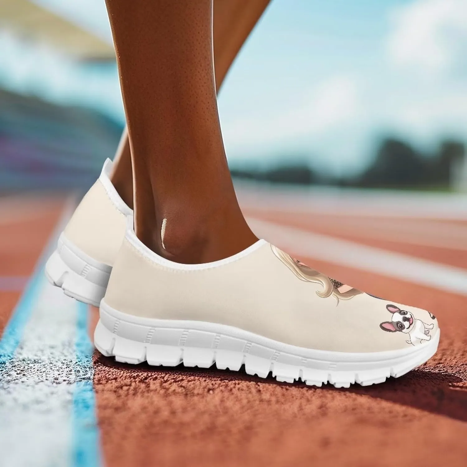Women's Slip on Sneakers Soft Loafers Non Slip Shoes Comfort Low Top Casual Walking Shoe for Travel Work White Sole Size 5.5-11.5