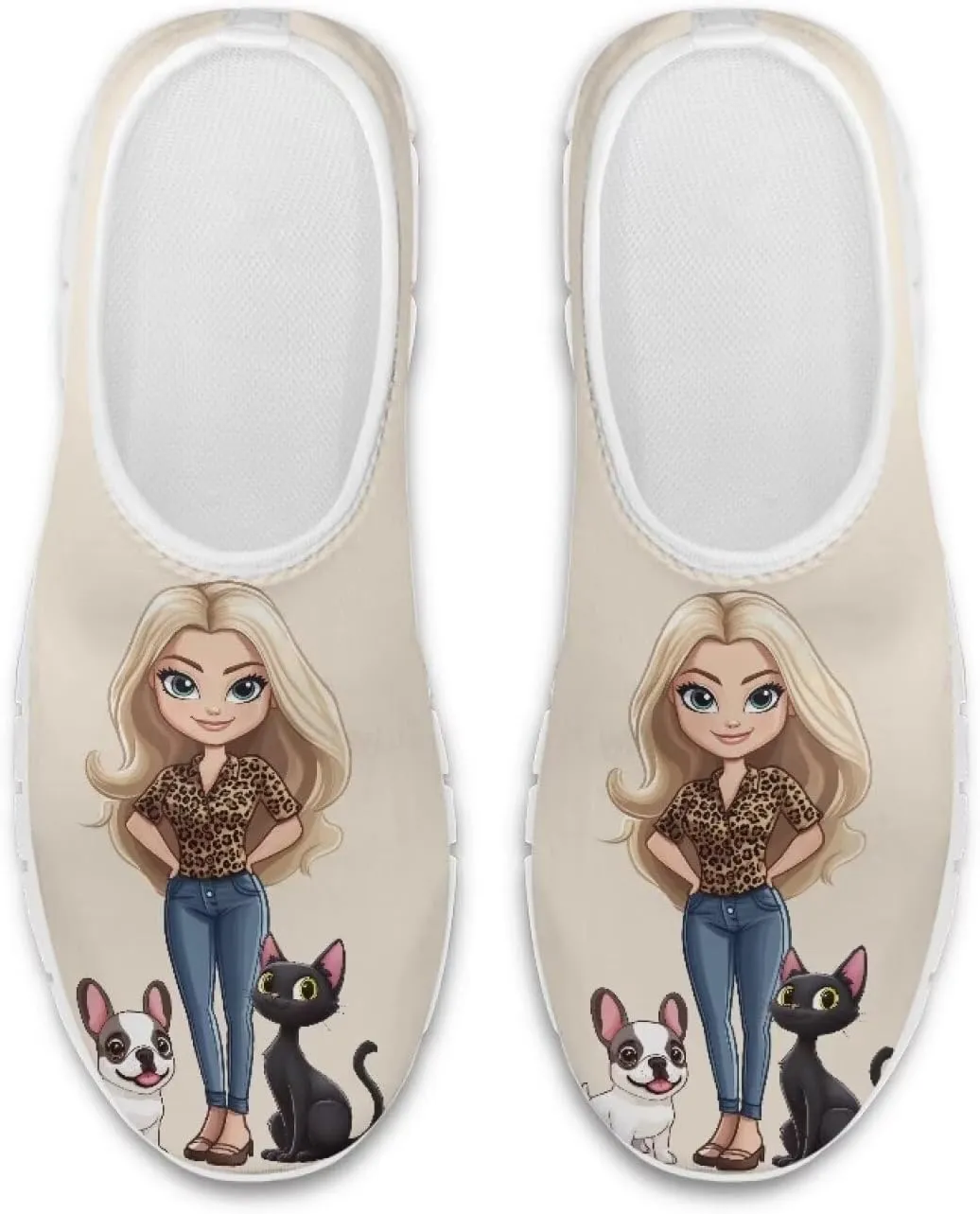 Women's Slip on Sneakers Soft Loafers Non Slip Shoes Comfort Low Top Casual Walking Shoe for Travel Work White Sole Size 5.5-11.5