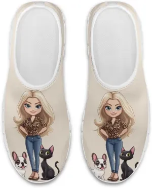Women's Slip on Sneakers Soft Loafers Non Slip Shoes Comfort Low Top Casual Walking Shoe for Travel Work White Sole Size 5.5-11.5