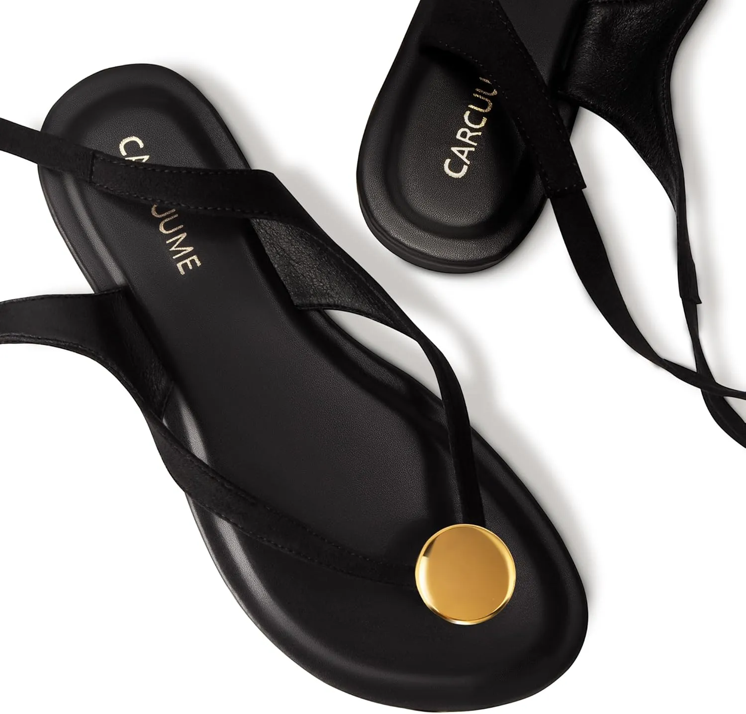 Women's Suede Flat Sandals with Metallic Accents Adjustable Strappy Flip Flops for Beach Vacation Casual Outings Cushioned Dressy Slides,MOLAZY-00