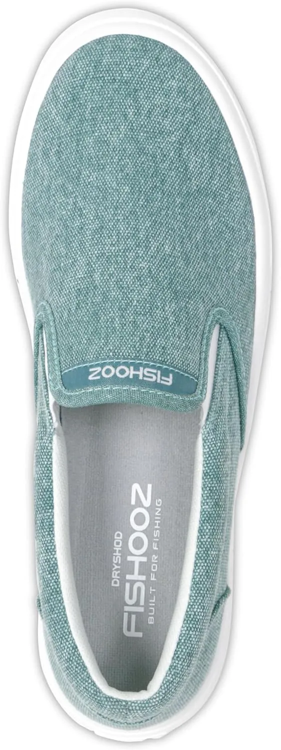 Women's Sunwashed Slip-On Fishing Shoes | Water-Repellent, Pre-Shrunk Nylon/Cotton Blend | Arch Support, Padded Collar, & Sneaker Platform