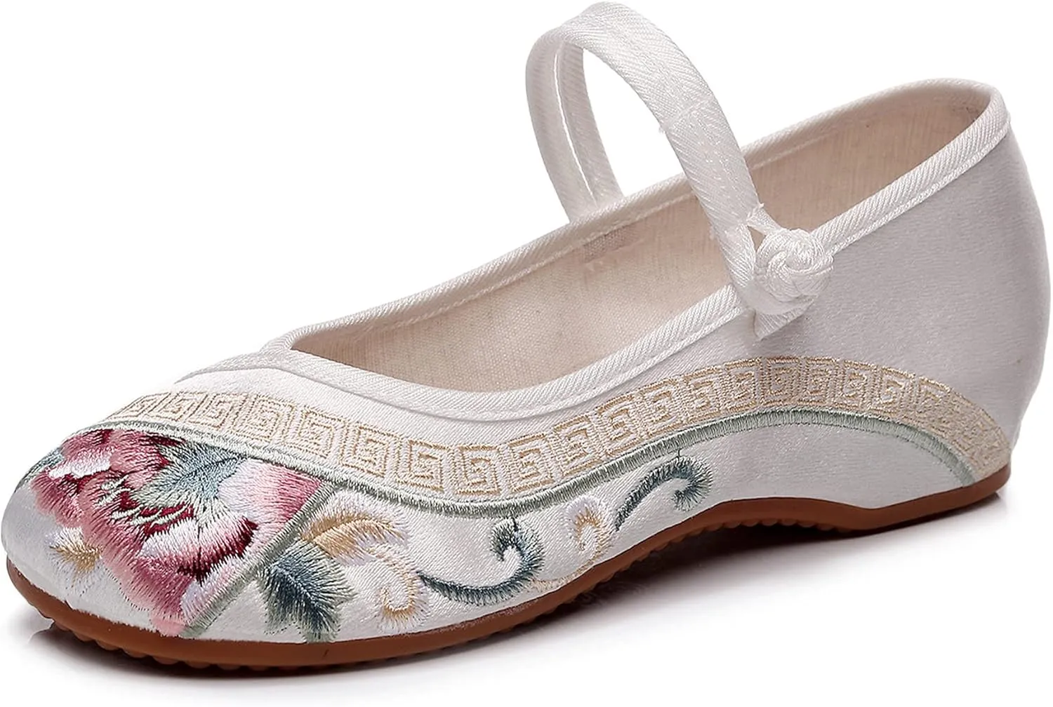 YunPeng Women's Canvas Shoes Casual Round Toe Mary Jane Shoes Ballerina Ballet Yoga Flats Slip on Shoes
